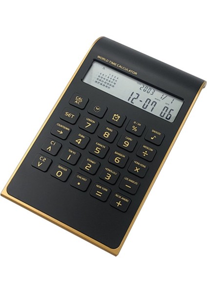 Solar Dual Power Arithmetic Calculator Siyah (Yurt Dışından)