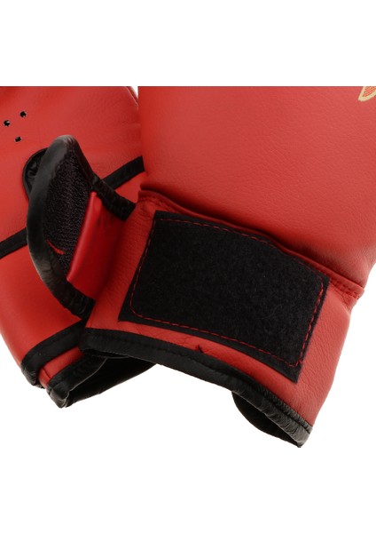 1 Pair Yaş 6-12KIDS 8 Oz Boks Eldiveni Gençlik Uygulama Eğitimi Kickboks Kırmızısı