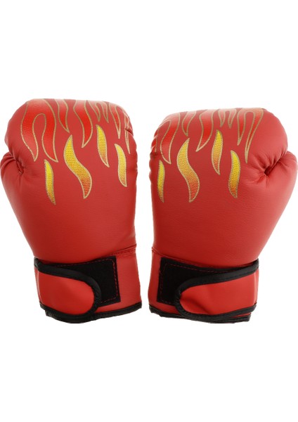 1 Pair Yaş 6-12KIDS 8 Oz Boks Eldiveni Gençlik Uygulama Eğitimi Kickboks Kırmızısı