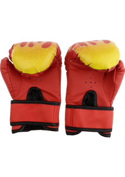 1 Pair Yaş 6-12KIDS 8 Oz Boks Eldiveni Gençlik Uygulama Eğitimi Kickboks Kırmızısı