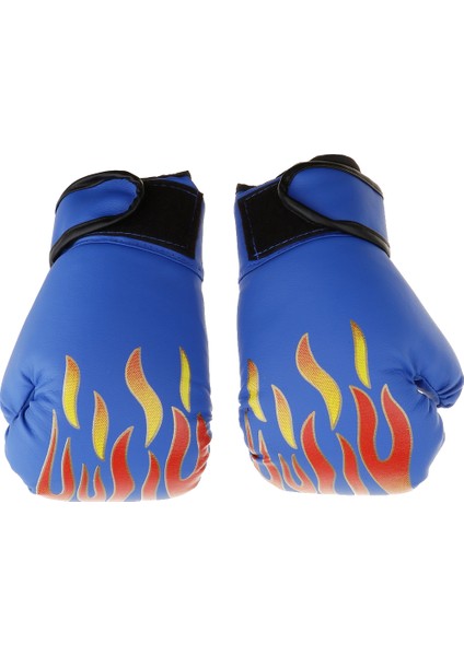 Pu Boxing Eğitim Eldiven Mma Mücadele Delme Kum Torbası Sanda Eldiveni Mavi