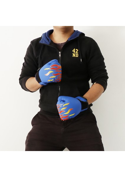 Pu Boxing Eğitim Eldiven Mma Mücadele Delme Kum Torbası Sanda Eldiveni Mavi fiyatları