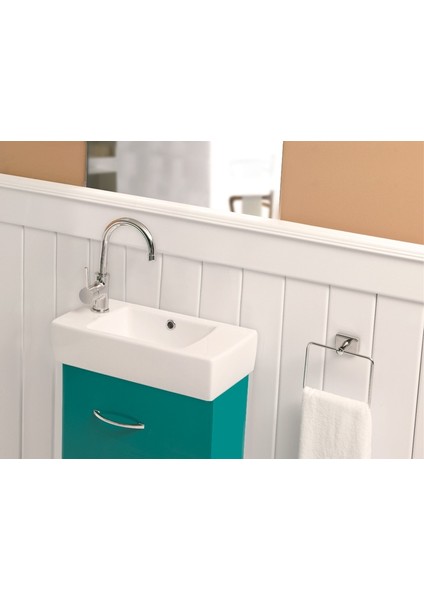 Seramik Turkuaz Cerastyle (City) Dar Alanlar Için Özel Lavabo 25X50 (Sol) fiyatları