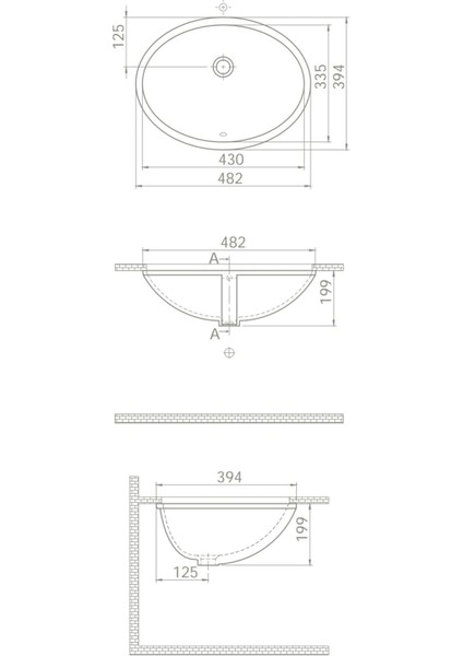 Cerastyle Tezgahaltı Lavabo 44 cm 070000 fiyatları