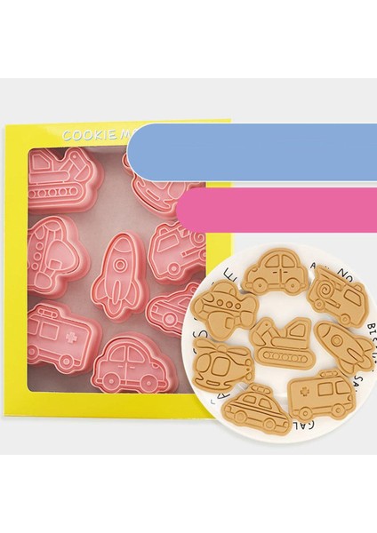 8x Mini Çerez Kesici Kabartma Kalıp Fondan Seti Bisküvi Pasta Kesici Seti (Yurt Dışından) fiyatları