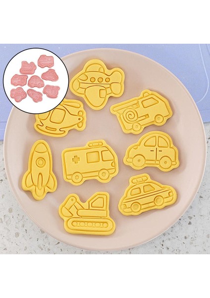 8x Mini Çerez Kesici Kabartma Kalıp Fondan Seti Bisküvi Pasta Kesici Seti (Yurt Dışından) modelleri