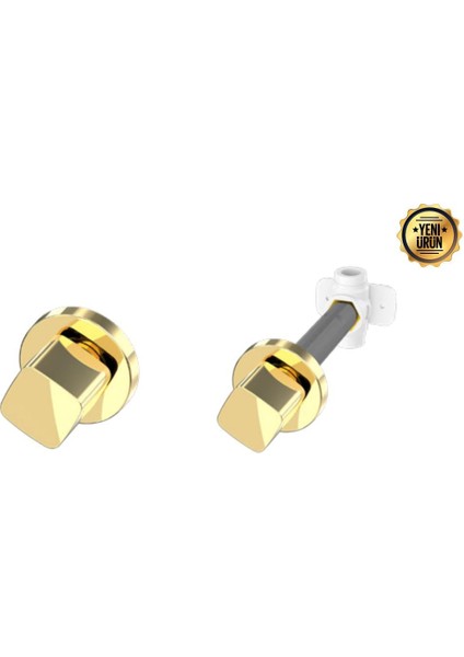 Iz Yapı 20 mm (Kare) Ankastre Ara Kesme Valf BT7030A (Gold) Altın
