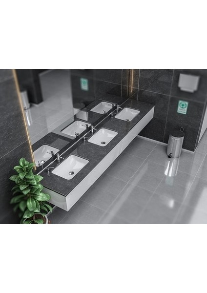 Seramik Turkuaz Cerastyle City Tezgah Altı Hilton Lavabo 55X40 Dikdörtge modelleri