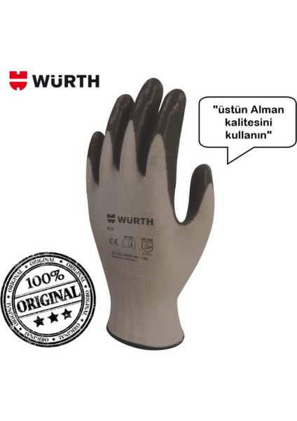 Mekanikçi Iş Güvenliği Eldiveni Siyah 9-Large 24 Çift