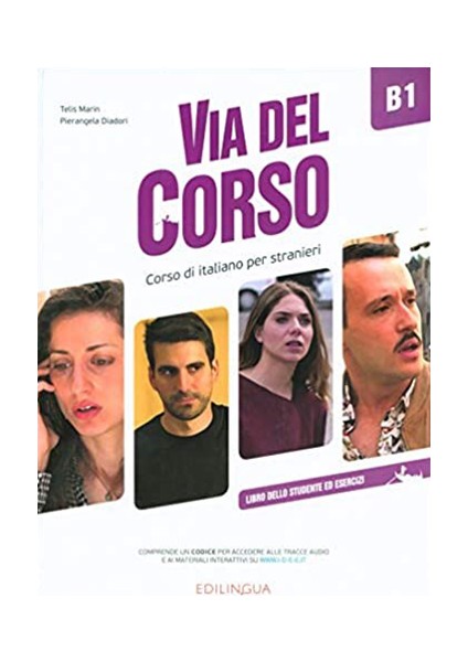 Via Del Corso B1 Libro Dello Studente & Esercizi fiyatları
