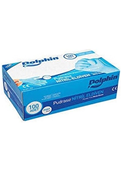 Mavi Nitril Eldiven Pudrasız 100'LÜ