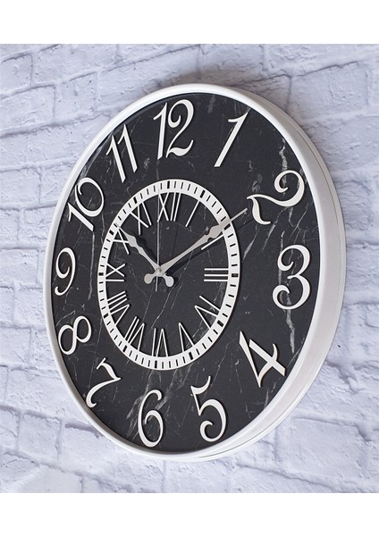 Metal Kasalı Mermer Desenli Duvar Saati ile Daldaki Kuş ve Hayat Ağacı Tablo fiyatları