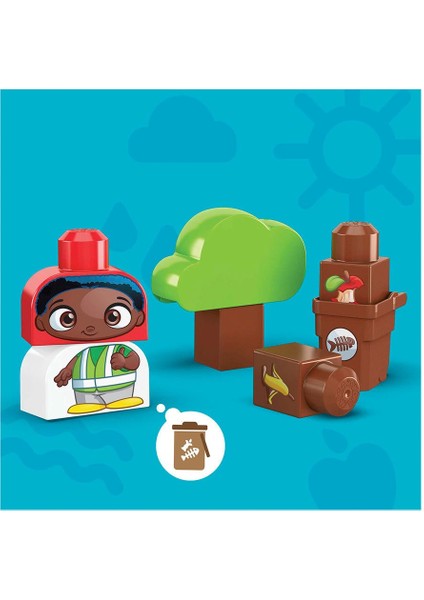 Mattel HDL06 Mega Bloks, Doğa Dostu Arkadaşlar Seti, 19 Parça,+1 Yaş