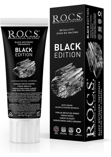 Black Edıtıon Kömür Özleri Ile Beyazlatıcı Diş Macunu 74gr