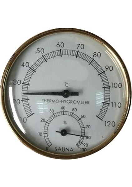 4 Inç Çapı Sauna Termometre ve Higrotermograf 10 ℃ -120 ℃ (Yurt Dışından)