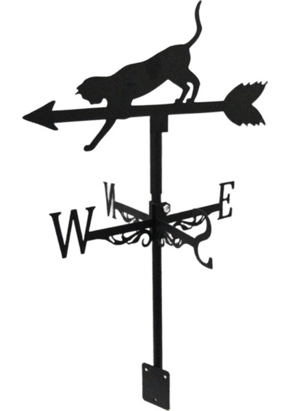 Demir Sanat Çatı Hava Vane Dekoratif Rüzgar Yönünü Göstergesi Weathvane Kedi (Yurt Dışından) fiyatları