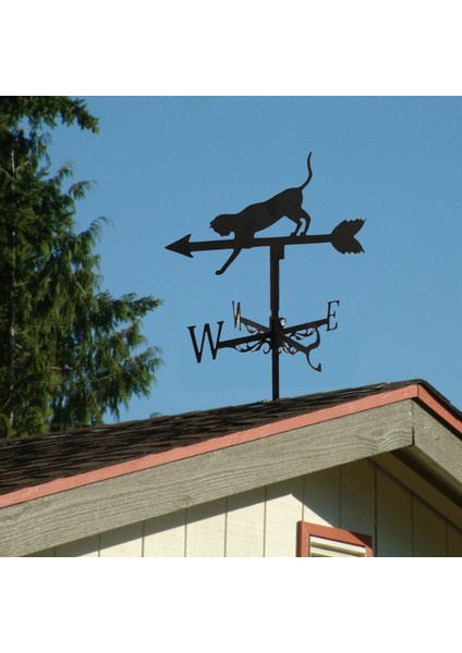 Demir Sanat Çatı Hava Vane Dekoratif Rüzgar Yönünü Göstergesi Weathvane Kedi (Yurt Dışından) modelleri