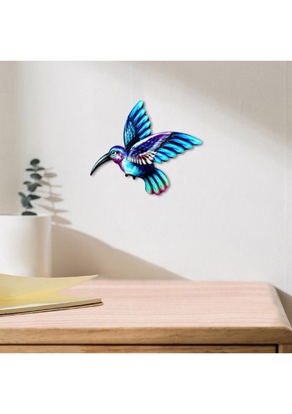 El Işi Metal Hummingbird Duvar Sanatı Dekor Duvar Heykel Bahçe Yard Koyu Mavi Için (Yurt Dışından)