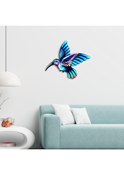 El Işi Metal Hummingbird Duvar Sanatı Dekor Duvar Heykel Bahçe Yard Koyu Mavi Için (Yurt Dışından)