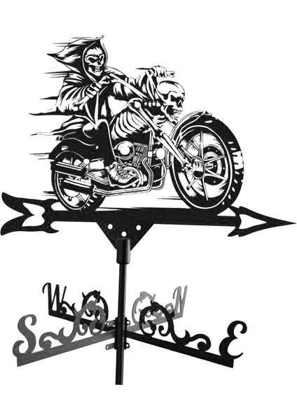 Weathervane 29 "grim Reaper Retro Çiftlik Sahnesi Profesyonel Ölçüm Aracı (Yurt Dışından)