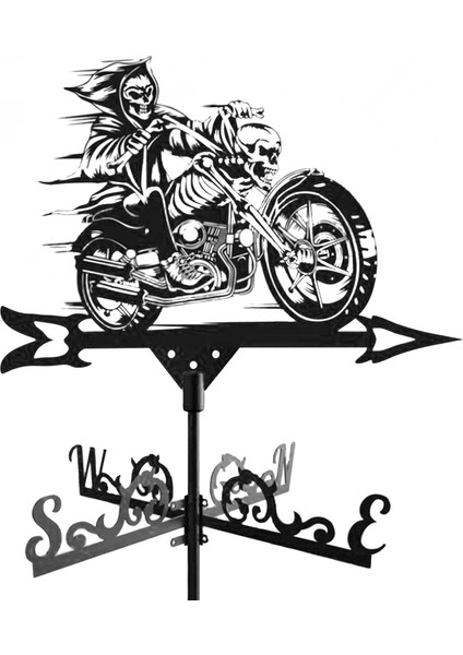 Weathervane 29 "grim Reaper Retro Çiftlik Sahnesi Profesyonel Ölçüm Aracı (Yurt Dışından)