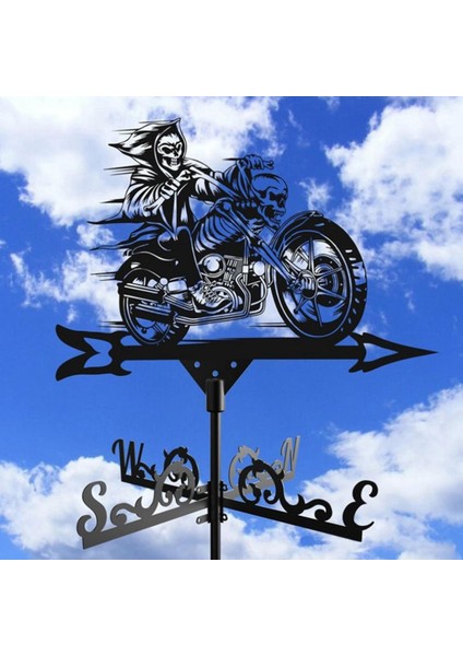 Weathervane 29 "grim Reaper Retro Çiftlik Sahnesi Profesyonel Ölçüm Aracı (Yurt Dışından)