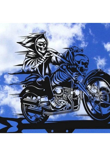 Weathervane 29 "grim Reaper Retro Çiftlik Sahnesi Profesyonel Ölçüm Aracı (Yurt Dışından)
