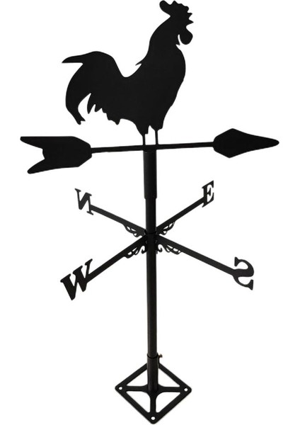 Horoz Weathervane Çit Montaj Rüzgar Yönü Gösterge Ahır Kazık Süsleme (Yurt Dışından)