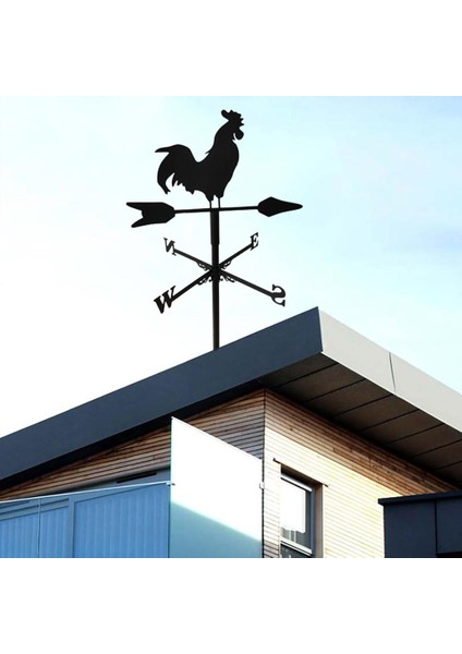 Horoz Weathervane Çit Montaj Rüzgar Yönü Gösterge Ahır Kazık Süsleme (Yurt Dışından)
