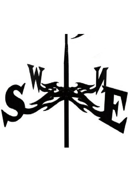 Hava Vane Yard Rüzgar Yönünü Gösterge Braketi Weathervane Dekor Kafatası (Yurt Dışından)
