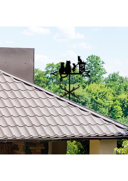 Metal Hava Kanatları Rüzgar Yönü Gösterge Kazık Dekor El Sanatları 55 cm Uzun Boylu Kedi (Yurt Dışından) modelleri