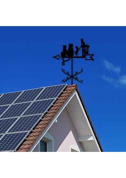 Metal Hava Kanatları Rüzgar Yönü Gösterge Kazık Dekor El Sanatları 55 cm Uzun Boylu Kedi (Yurt Dışından) indirimleri