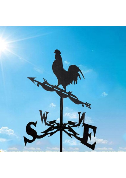 Çatı Dağı Weathervane Bahçe Hava Vane Rüzgar Yönünü Gösterge Horoz (Yurt Dışından)