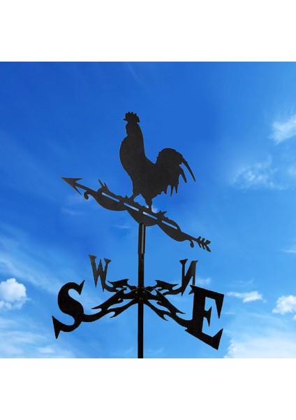 Çatı Dağı Weathervane Bahçe Hava Vane Rüzgar Yönünü Gösterge Horoz (Yurt Dışından)