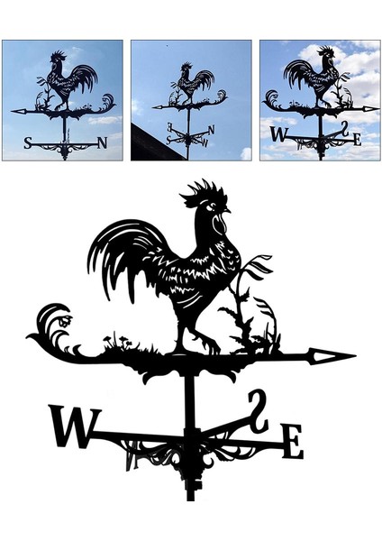 Hayvan Heykelcik Açık Bahçe Kazanı ile Hava Kanadı Kolay Kurulum Horoz (Yurt Dışından) modelleri