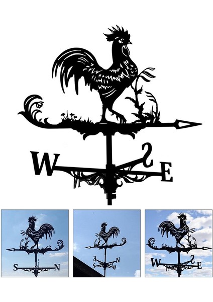 Hayvan Heykelcik Açık Bahçe Kazanı ile Hava Kanadı Kolay Kurulum Horoz (Yurt Dışından) fırsatları