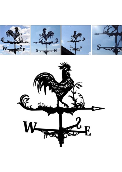 Hayvan Heykelcik Açık Bahçe Kazanı ile Hava Kanadı Kolay Kurulum Horoz (Yurt Dışından) indirimleri