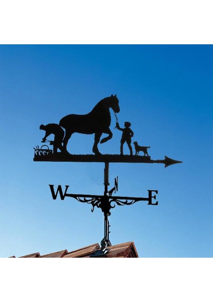 Hava Vane Yard Çatı Açık Metal Weathervane Çiftlik Evi Sahne Atı Için (Yurt Dışından)
