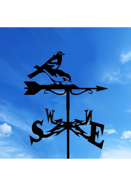 Çatı Dağı Weathervane Bahçe Weathervane Rüzgar Yönünü Gösterge Kuşlar (Yurt Dışından)