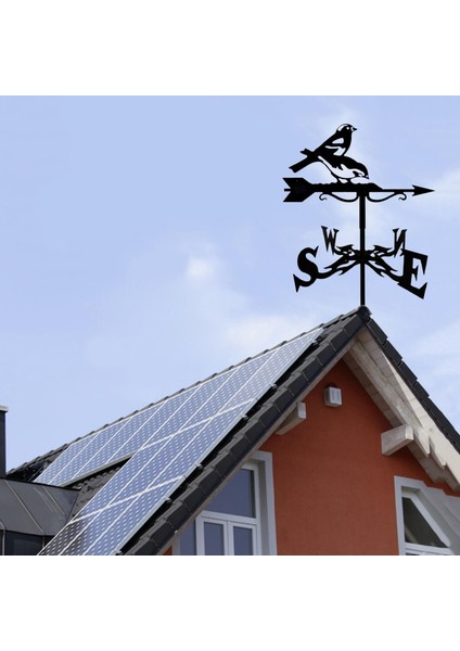 Çatı Dağı Weathervane Bahçe Weathervane Rüzgar Yönünü Gösterge Kuşlar (Yurt Dışından)
