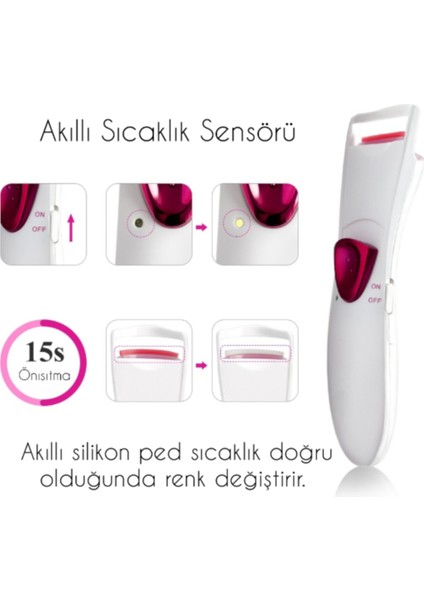 Mükemmel Kirpikler Isıtmalı Kirpik Kıvırıcı Eyelash Curler