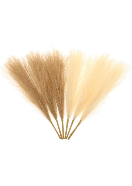 6 Adet Faux Yapay Pampas Çim Reed Boho Odası Dekor Demet Oturma Odası (Yurt Dışından)