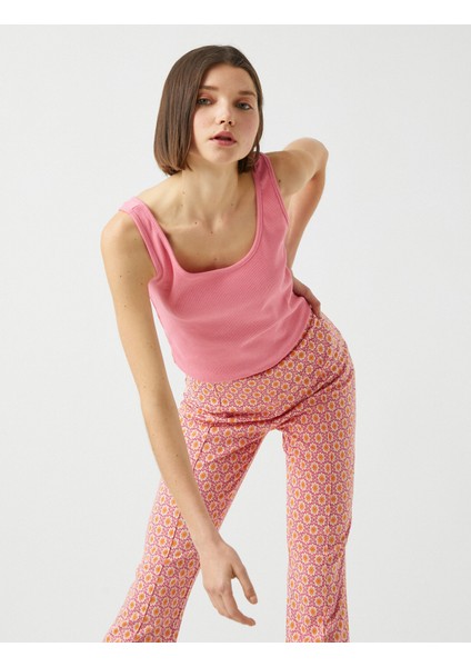 2YAL38070IK Yuvarlak Yaka NormalKalıp Pembe Kadın Atlet fiyatları