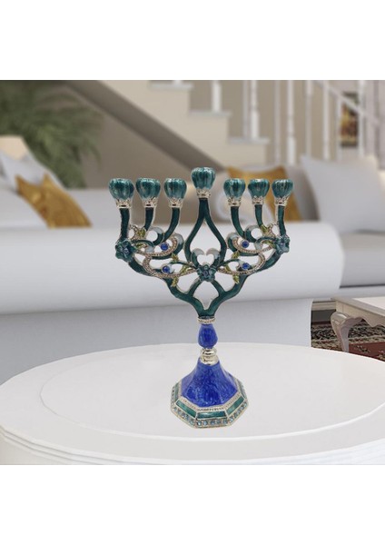 Menorah Mumluk Hanuka Yıldız Candelabra Partisi Yemek Masası Dekor D (Yurt Dışından)