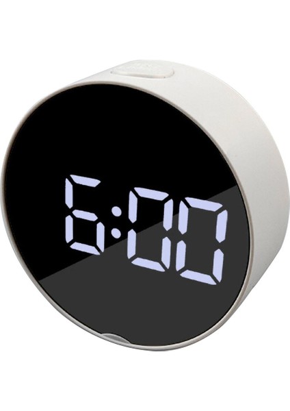 Snooze ile Dijital Çalar Saat Ayarlamak Kolay Pil Kumandalı Ayna Saat-Beyaz Beyaz Çerçeve Beyaz Işık (Yurt Dışından) fiyatları