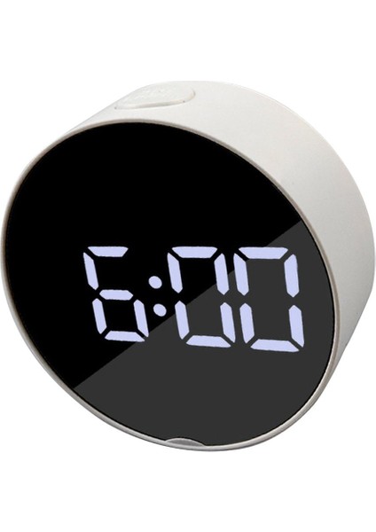 Snooze ile Dijital Çalar Saat Ayarlamak Kolay Pil Kumandalı Ayna Saat-Beyaz Beyaz Çerçeve Beyaz Işık (Yurt Dışından) fırsatları