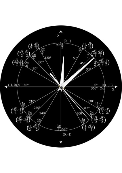 CHASOE Modern Yuvarlak Matematik Duvar Saati Çocuklar Için 12IN Kuvars Saatler Ev Ofis Okul x Y Aksı (Yurt Dışından)