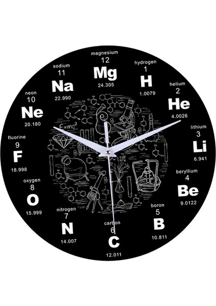 Modern Yuvarlak Matematik Duvar Saati Çocuklar Için 12IN Kuvars Saatler Ev Ofis Okul Kimyası (Yurt Dışından)