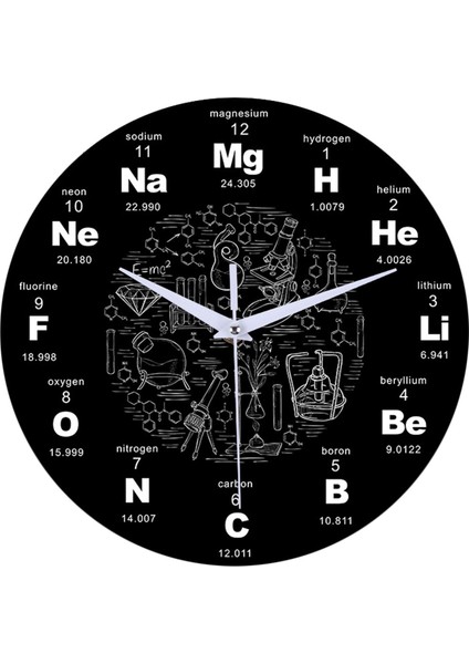 Modern Yuvarlak Matematik Duvar Saati Çocuklar Için 12IN Kuvars Saatler Ev Ofis Okul Kimyası (Yurt Dışından)