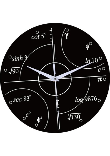 Modern Yuvarlak Matematik Duvar Saati Çocuklar Için 12IN Kuvars Saatler Ev Ofis Okul Parabol (Yurt Dışından)